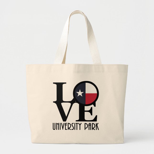 Bolsa Tote Grande LOVE University Park TX (Frente)