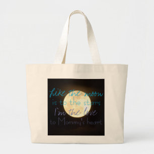 Bolsa Tote Grande Lua do bebê do algodão ao saco da fralda do bebê