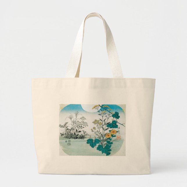 Bolsa Tote Grande Lua e Flores (Frente)