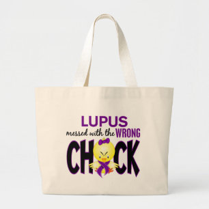 Bolsa Tote Grande Lúpus sujado com o pintinho errado