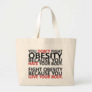 Bolsa Tote Grande Luta contra a obesidade
