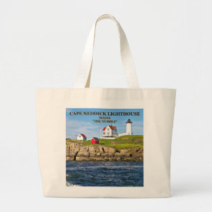 Bolsa Tote Grande Luz do Nubble, cabo Neddick Maine
