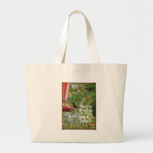 Bolsa Tote Grande Luz do sol do colibri em minha alma
