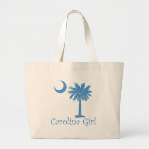 Bolsa Tote Grande Luz - Palmetto azul da menina de Carolina