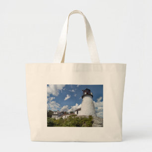 Bolsa Tote Grande Luz queimada da ilha, Maine