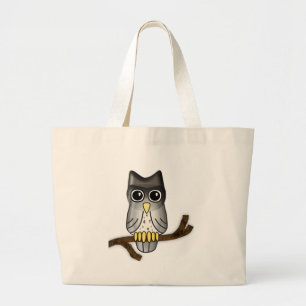 Bolsa Tote Grande LWood Coruja Fofa da Halloween