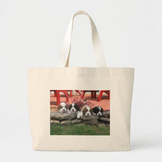 Bolsa Tote Grande Maca descuidado do Spaniel de rei Charles