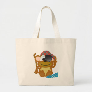 Bolsa Tote Grande Macaco-pirata-pirata