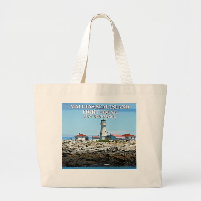 Bolsa Tote Grande Machias Seal Island Lighthouse Jumbo Tote Bag (Frente)