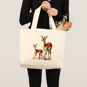 Bolsa Tote Grande Madre Deer e Fawn