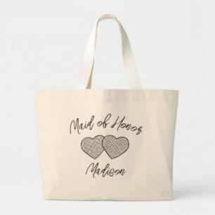 Bolsa Tote Grande Madrinha de casamento de armazenamento personaliza