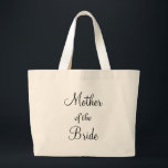 Bolsa Tote Grande Mãe da Noiva<br><div class="desc">Esta bolsa de tote de vintage fofa é a melhor ideia de presente para a mãe da noiva nos casamentos. Esta bolsa de tote é perfeita para a tua mãe no teu grande dia de vida. É perfeito para ela manter tudo o casamento em um único lugar.</div>