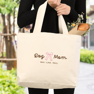Bolsa Tote Grande Mãe de Cachorro Minimalista Personalizada