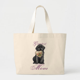 Bolsa Tote Grande Mãe do coração do Black Lab