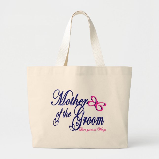Bolsa Tote Grande Mãe do Groom/ Borboleta (Frente)