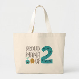 Bolsa Tote Grande Mãe Orgulhosa de Dois Sacos de Tote