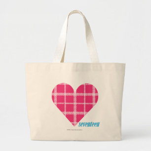 Bolsa Tote Grande Magenta 2 da xadrez