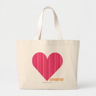 Bolsa Tote Grande Magenta fina 4 das listras