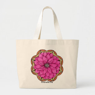 Bolsa Tote Grande MAGENTA POINSETTIA Tote Bag