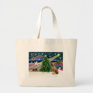 Bolsa Tote Grande Magia de Natal-Rhodesian Ridgeback-lkup