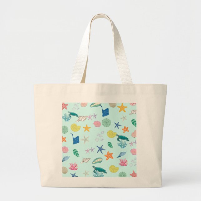 Bolsa Tote Grande Magia Marinha (Frente)