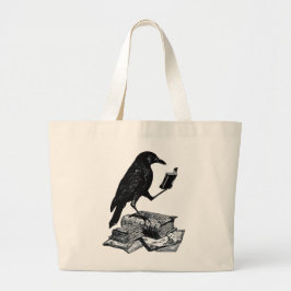 Bolsa Tote Grande Magic Raven com Livros Acadêmicos