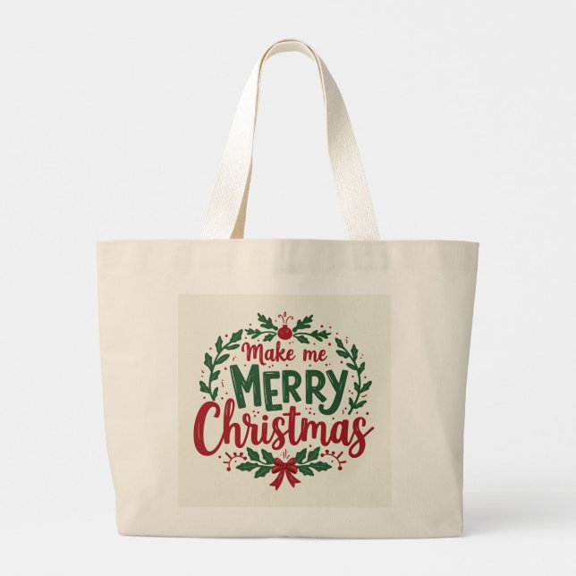 Bolsa Tote Grande Mágica de Natal: Sua Banda de Toque de Natal Perfe (Verso)