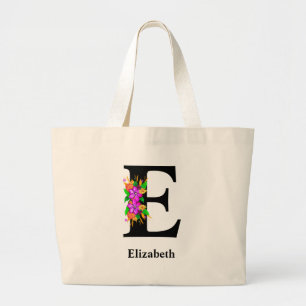 Bolsa Tote Grande Magical Bold Floral Editable Monogrammed 