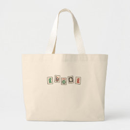 Bolsa Tote Grande Mah Jong Gift, Mah Jong Tote Bag