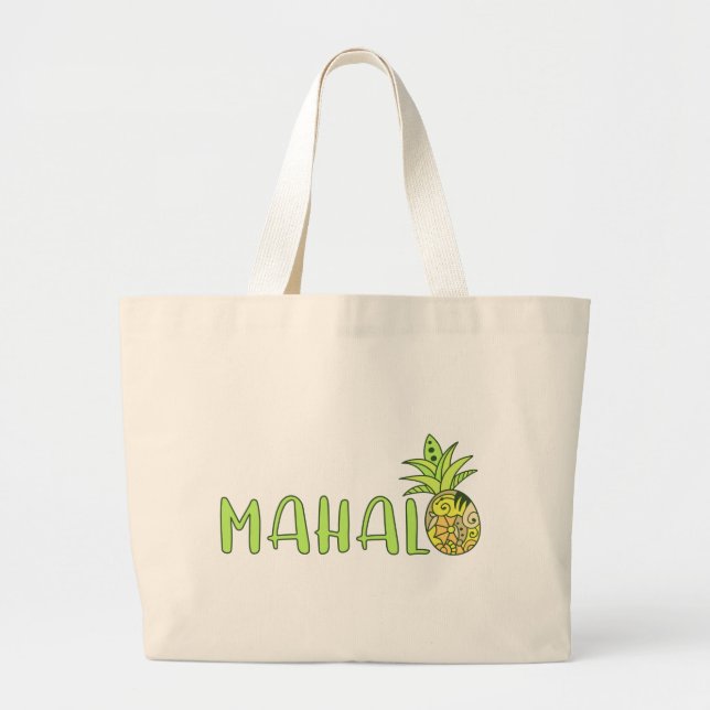 Bolsa Tote Grande Mahalo Pineapple (Frente)
