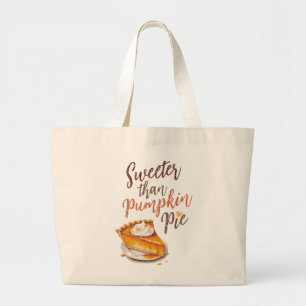 Bolsa Tote Grande Mais Doce Do Que A Pata De Abóbora - Pizza De Abób