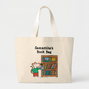 Bolsa Tote Grande Maisy e uma prateleira de livros