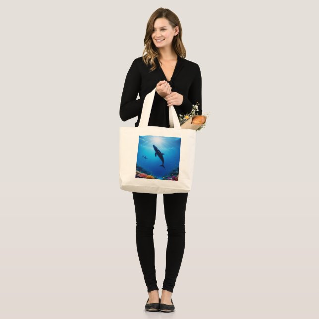 Bolsa Tote Grande Majestade Ensolarada (Frente (modelo))