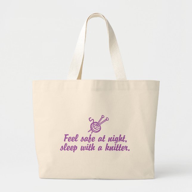 Bolsa Tote Grande Maldito tricô (Frente)