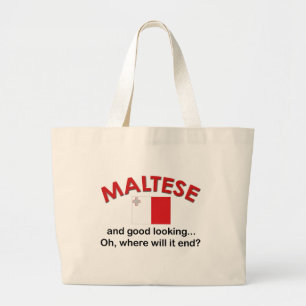 Bolsa Tote Grande Maltês bonito
