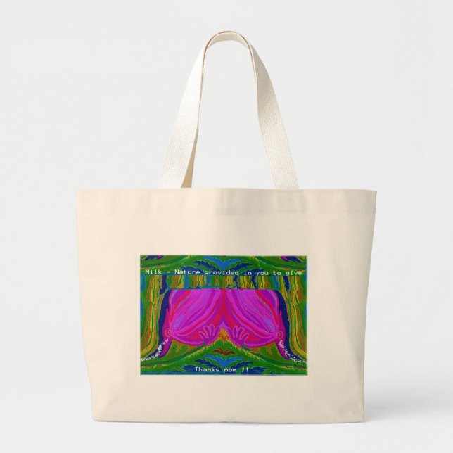Bolsa Tote Grande MAMÃ dos obrigados - sacolas (Frente)