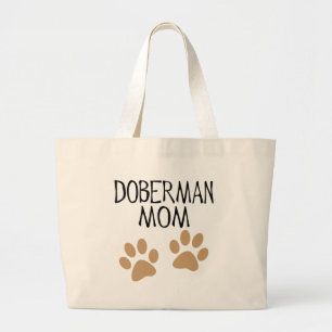 Bolsa Tote Grande Mamã grande do Doberman das patas