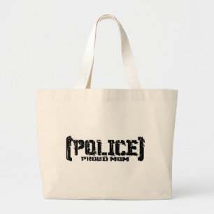 Bolsa Tote Grande Mamã orgulhosa - POLÍCIA esfarrapada