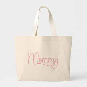 Bolsa Tote Grande Mamãe de Monolina rosa claro