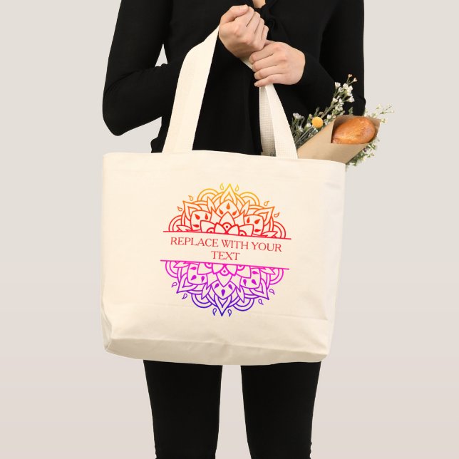 Bolsa Tote Grande Mandala (Frente (produto))