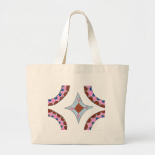 Bolsa Tote Grande Mandala Oil Painting Impressão