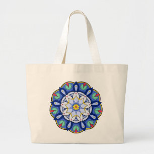 Bolsa Tote Grande Mandala Padrão 01