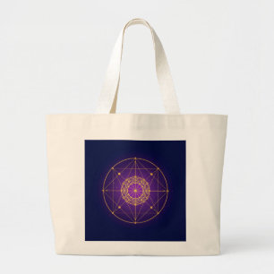 Bolsa Tote Grande Mandala Sagrado Celestial – Geometria Mística