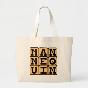 Bolsa Tote Grande Manequim, Boneco de Moda