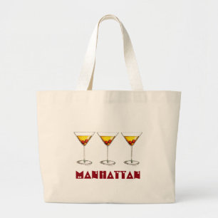 Bolsa Tote Grande Manhattan Nova Iorque NYC Cocktail Bag