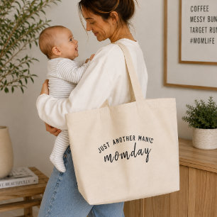 Bolsa Tote Grande Manic Momday   Dia de as mães Moderno da Mãe Ocu