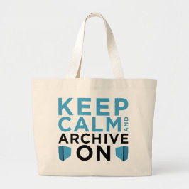 Bolsa Tote Grande Manter Calmo e Arquivar