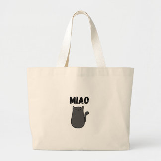 Bolsa Tote Grande MAO Black Cat Engraçado Saco