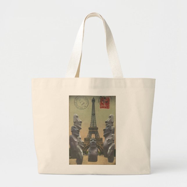 Bolsa Tote Grande Maori encontra Paris (Frente)