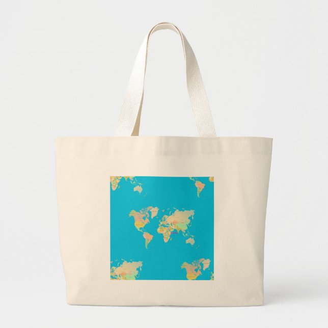Bolsa Tote Grande mapa (Frente)